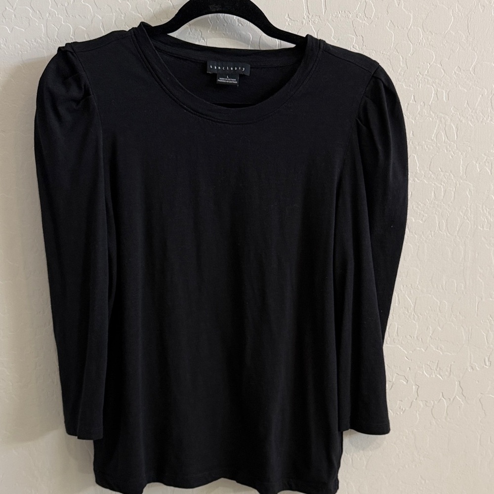 Sanctuary Black 3/4 Sleeve Women's Top size large